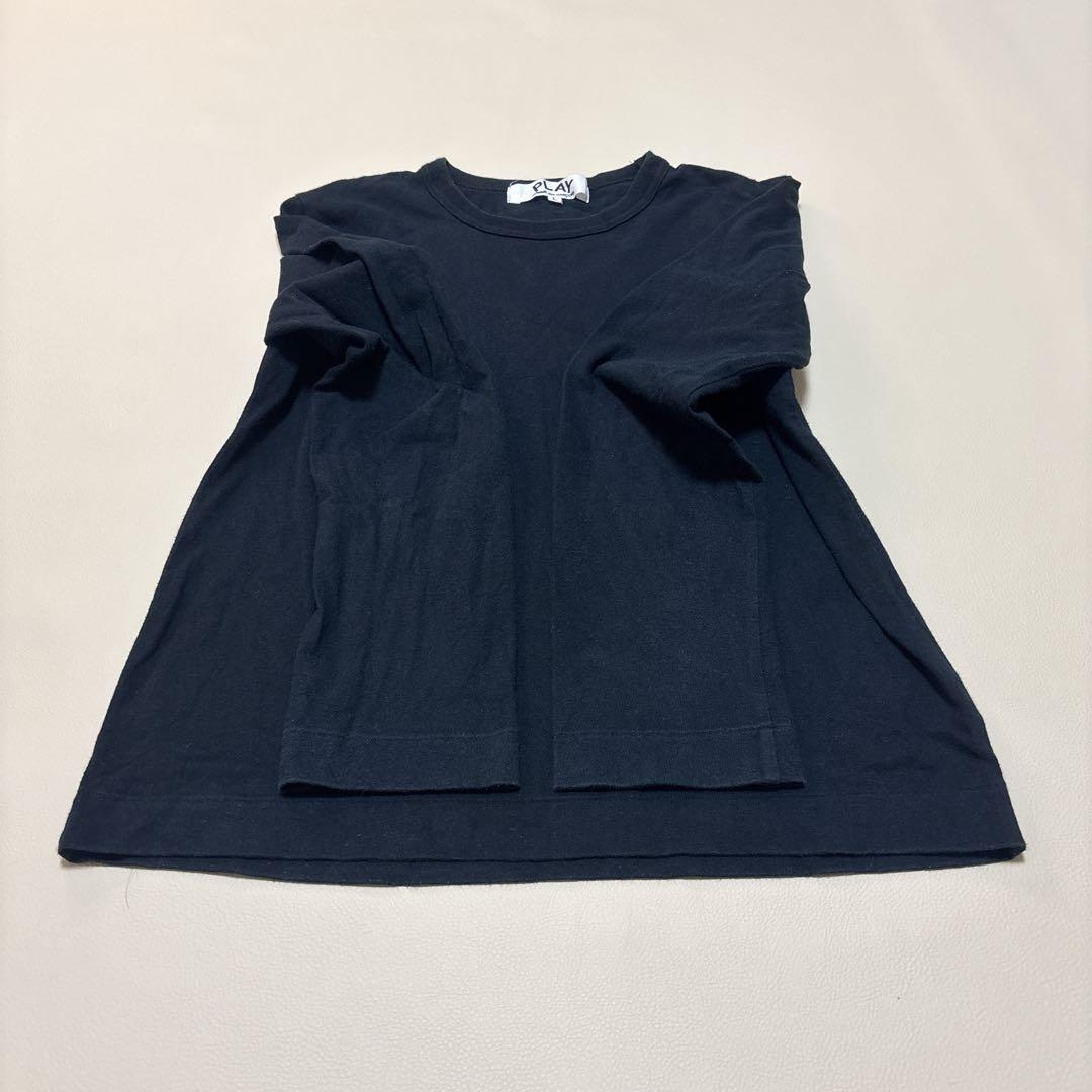 PLAY コムデギャルソン 長袖 シャツ ハート 刺繍 ブラック Lサイズ