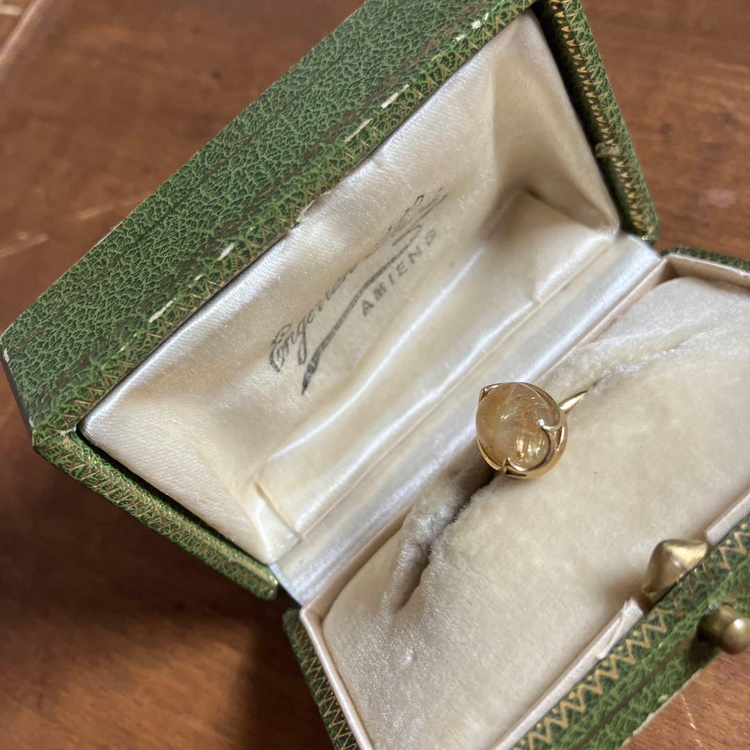 フランスアンティークパニエ　飴色で美しく編まれたバスケット