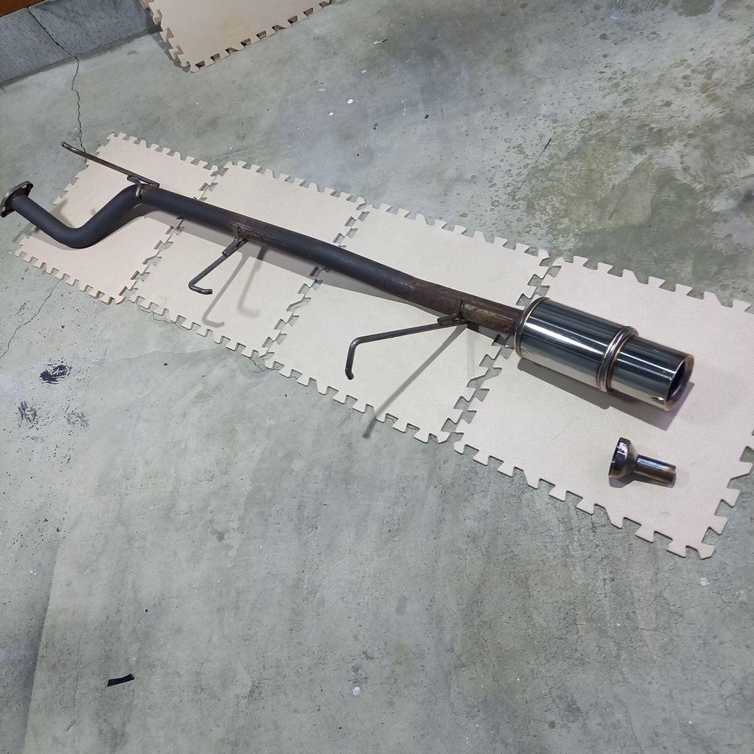 スズキエブリイワゴン da64w 社外マフラー メーカー不明 フルストレート