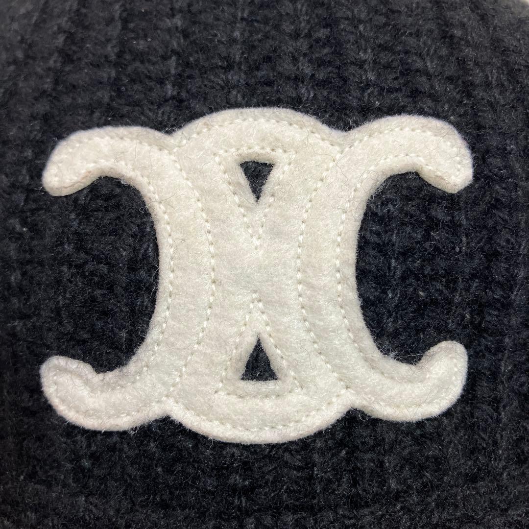 CELINE カシミヤ バケットハット ブラック　セリーヌ トリオンフ　男女兼用