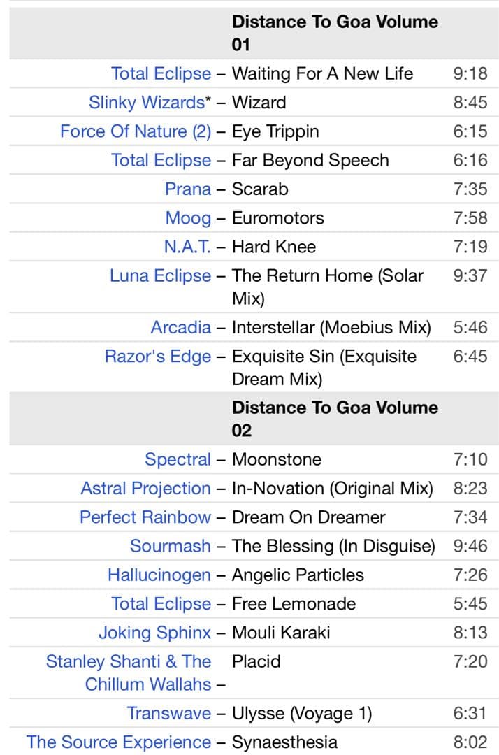 洋楽 Distance To Goa1-3 Goa Trance CD