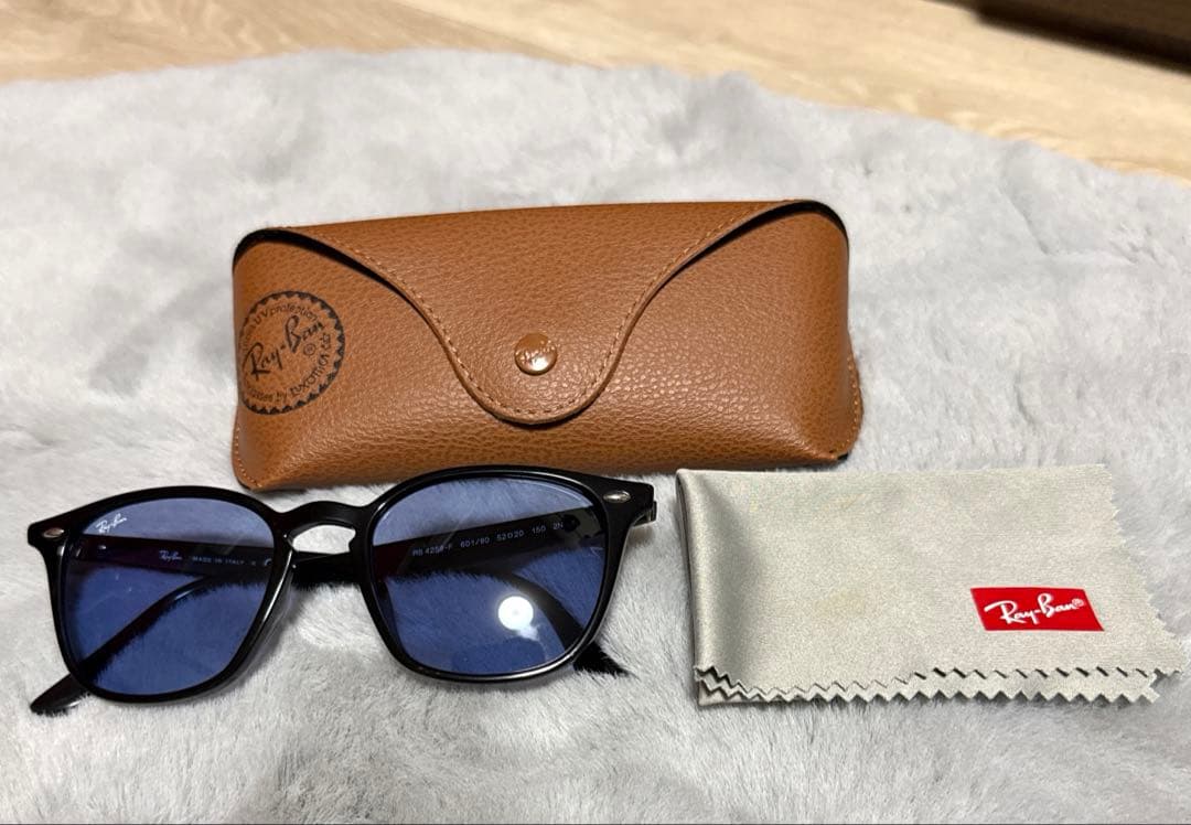 Ray-Ban RB4258f サングラス ブラック アジアンフィット ブルー