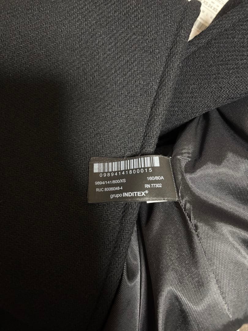 ZARA ウール ダブルブレストコート 黒