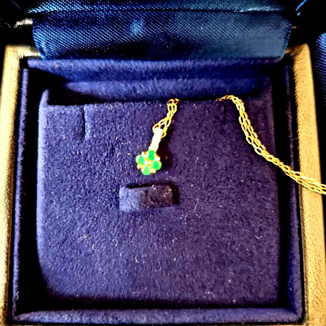 即決価格SUWA ダイヤモンドエメラルドネックレス　ラヴィドール美品　POLA