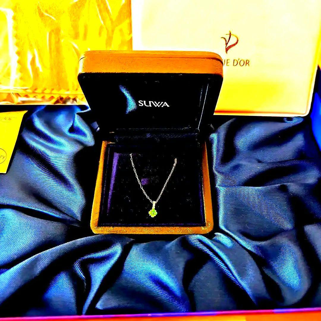 即決価格SUWA ダイヤモンドエメラルドネックレス　ラヴィドール美品　POLA