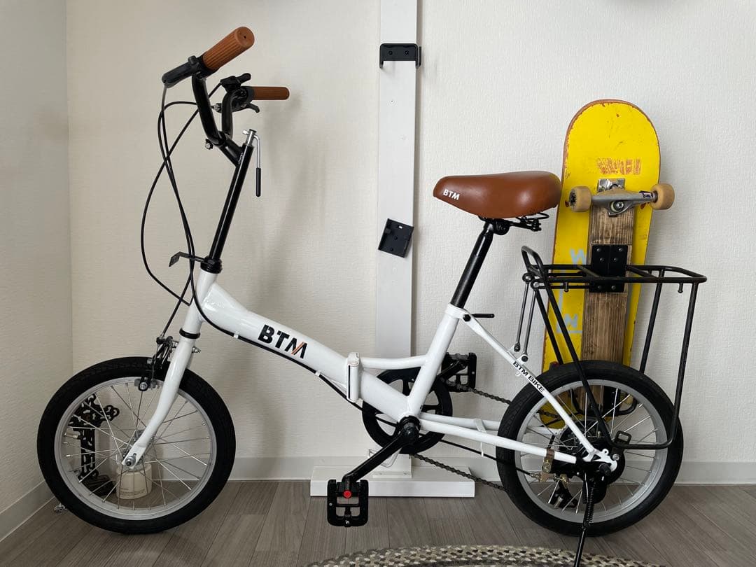 送料込み! 折りたたみ自転車　16インチ　6段ギア 【スケボー搭載可能】DIY