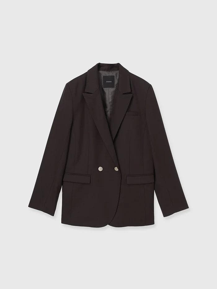 【新品】anuans ベーシックダブルジャケット BROWN 1サイズ