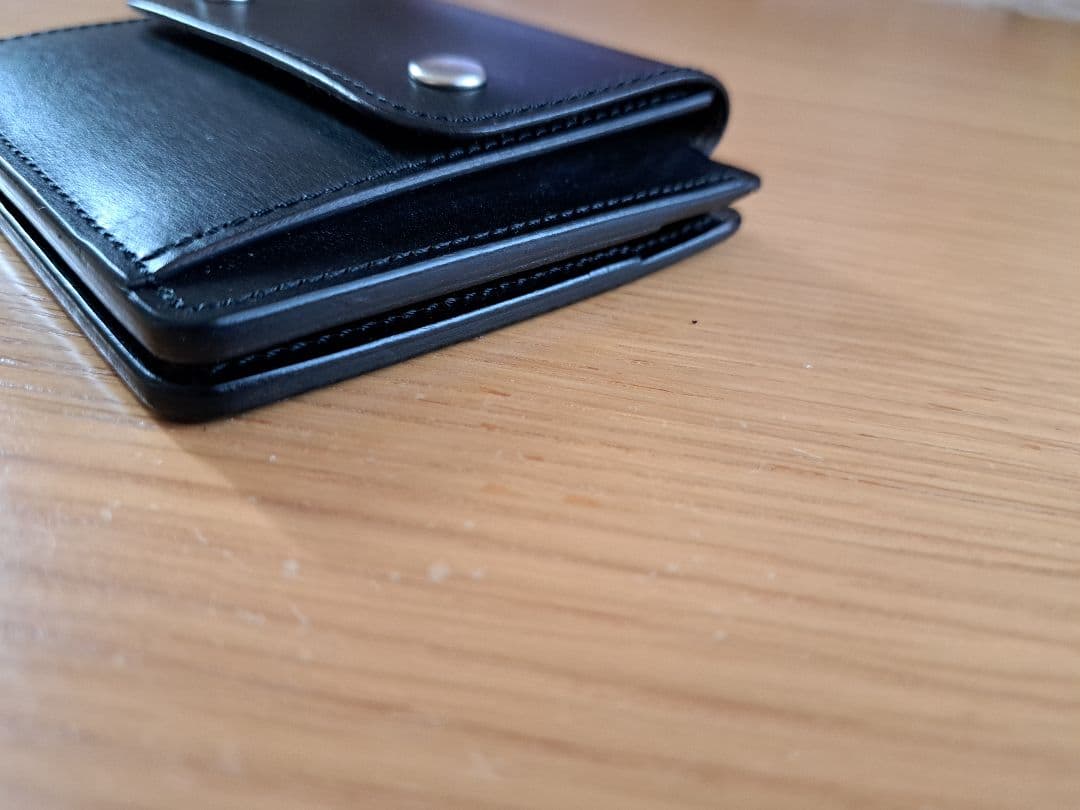 SLOW&CO ブラックレザーマネークリップ