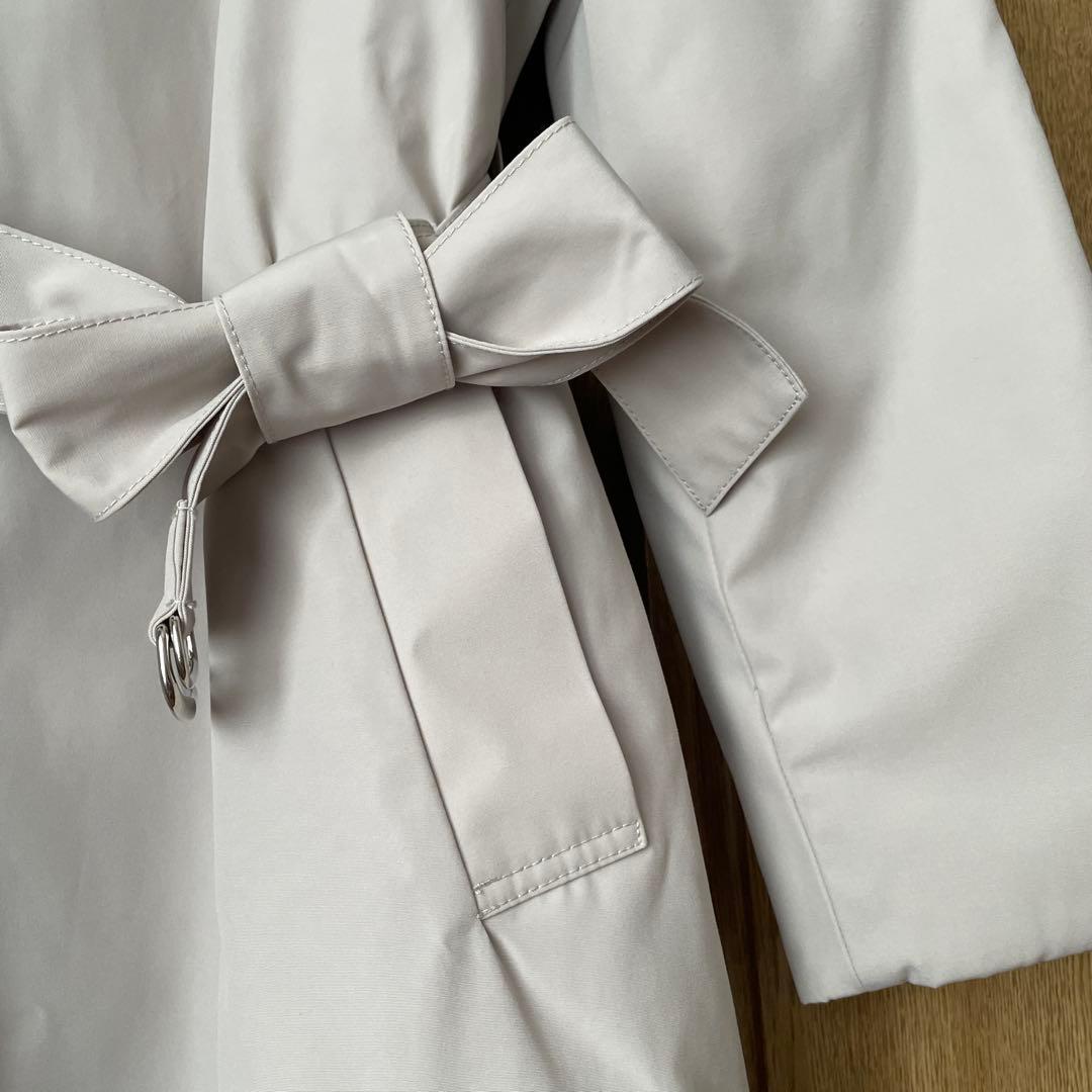 【未使用品】LOUNIEフード付きホワイトロングコート