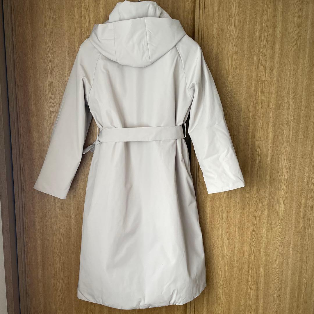 【未使用品】LOUNIEフード付きホワイトロングコート