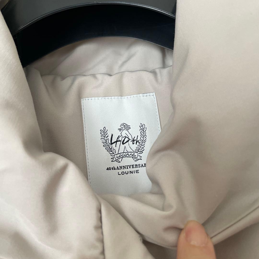 【未使用品】LOUNIEフード付きホワイトロングコート