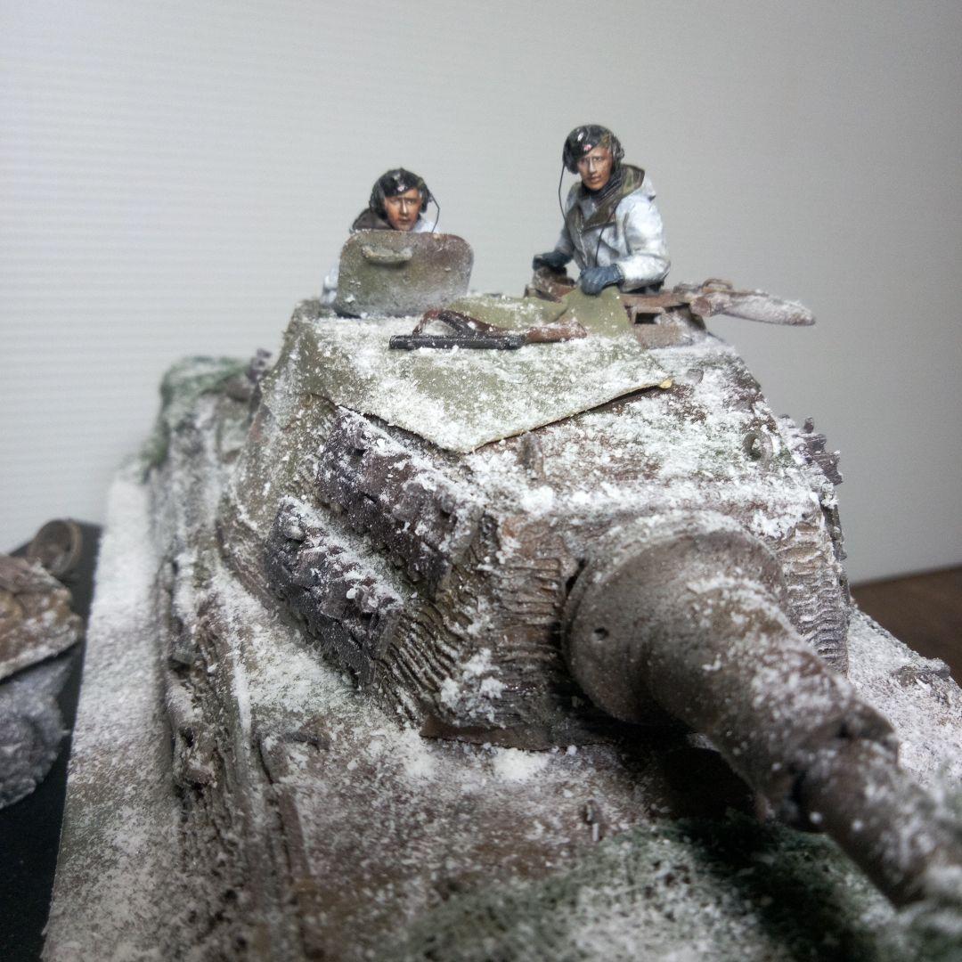 コネコタミヤ　1/35 ドイツ軍　キングタイガー　シュビムワーゲン　完成品