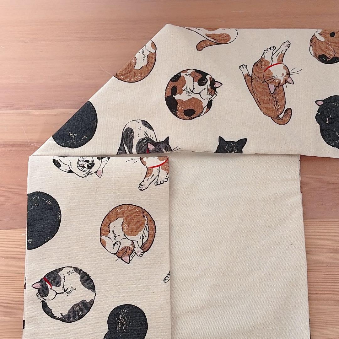 大人可愛い♪【猫柄】名古屋帯 ハンドメイド 31×375cm 猫好きの方に！