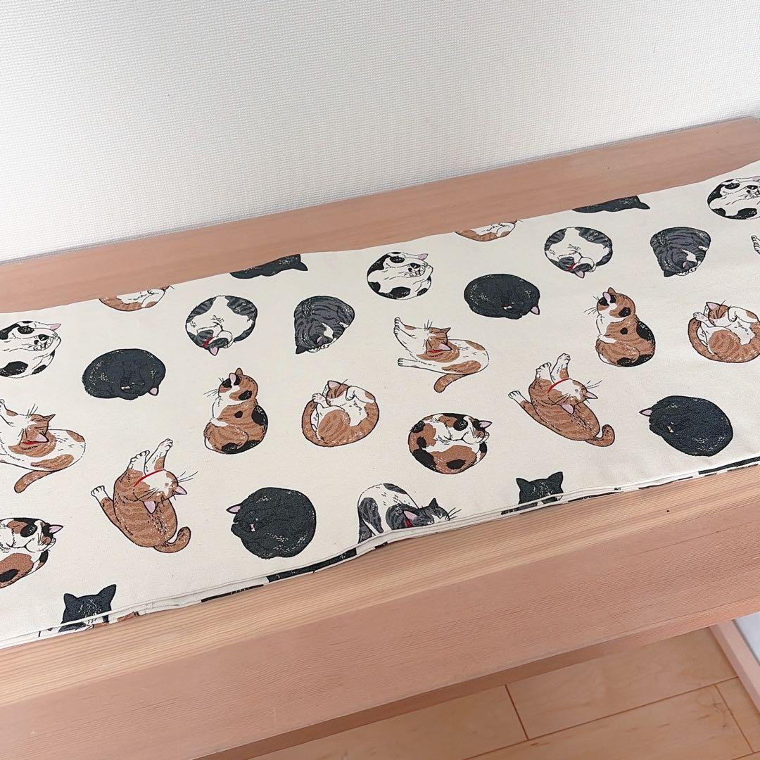 大人可愛い♪【猫柄】名古屋帯 ハンドメイド 31×375cm 猫好きの方に！