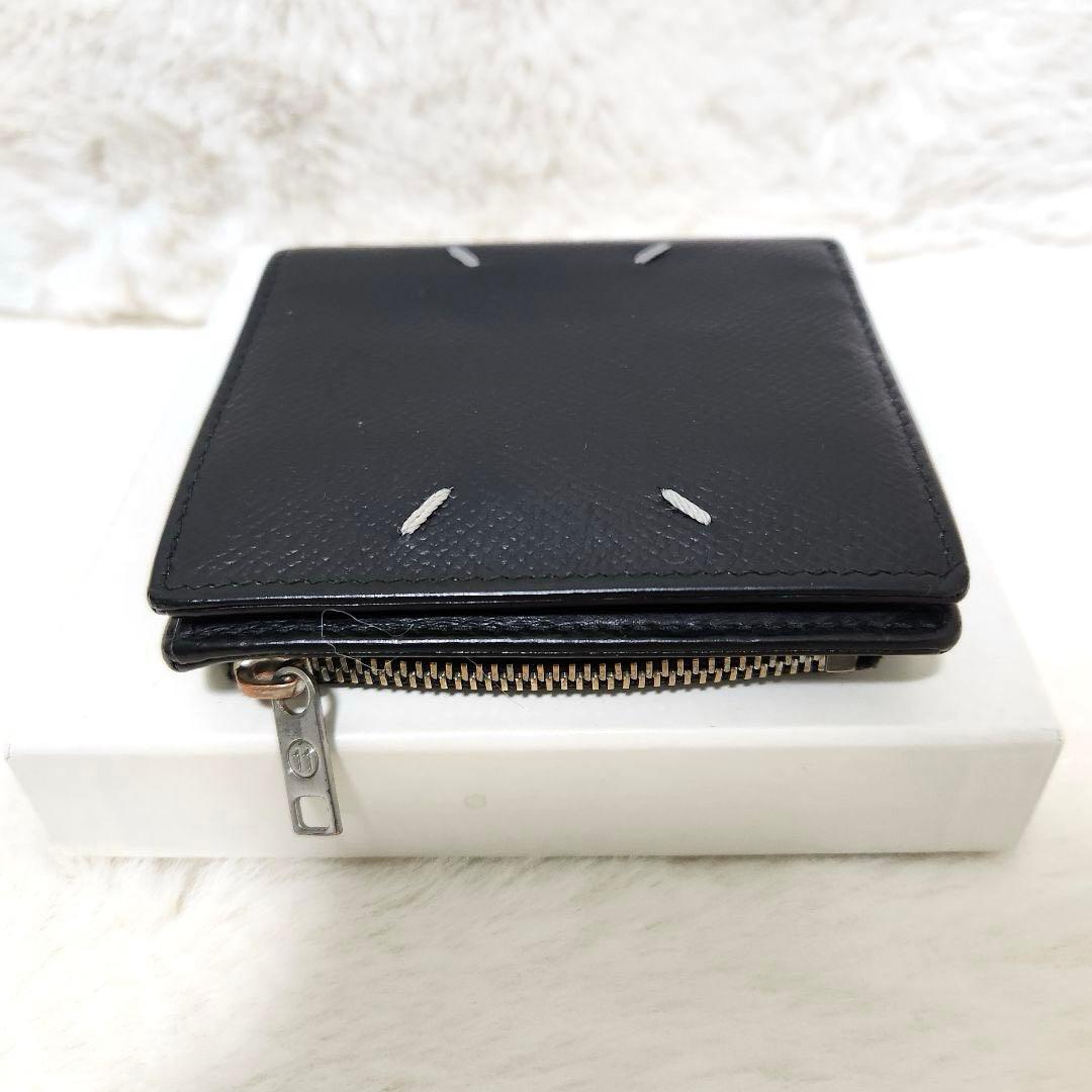 ✨極美品　正規品✨マルジェラ　二つ折り　小銭入れ　ステッチ　カレンダー　ブラック