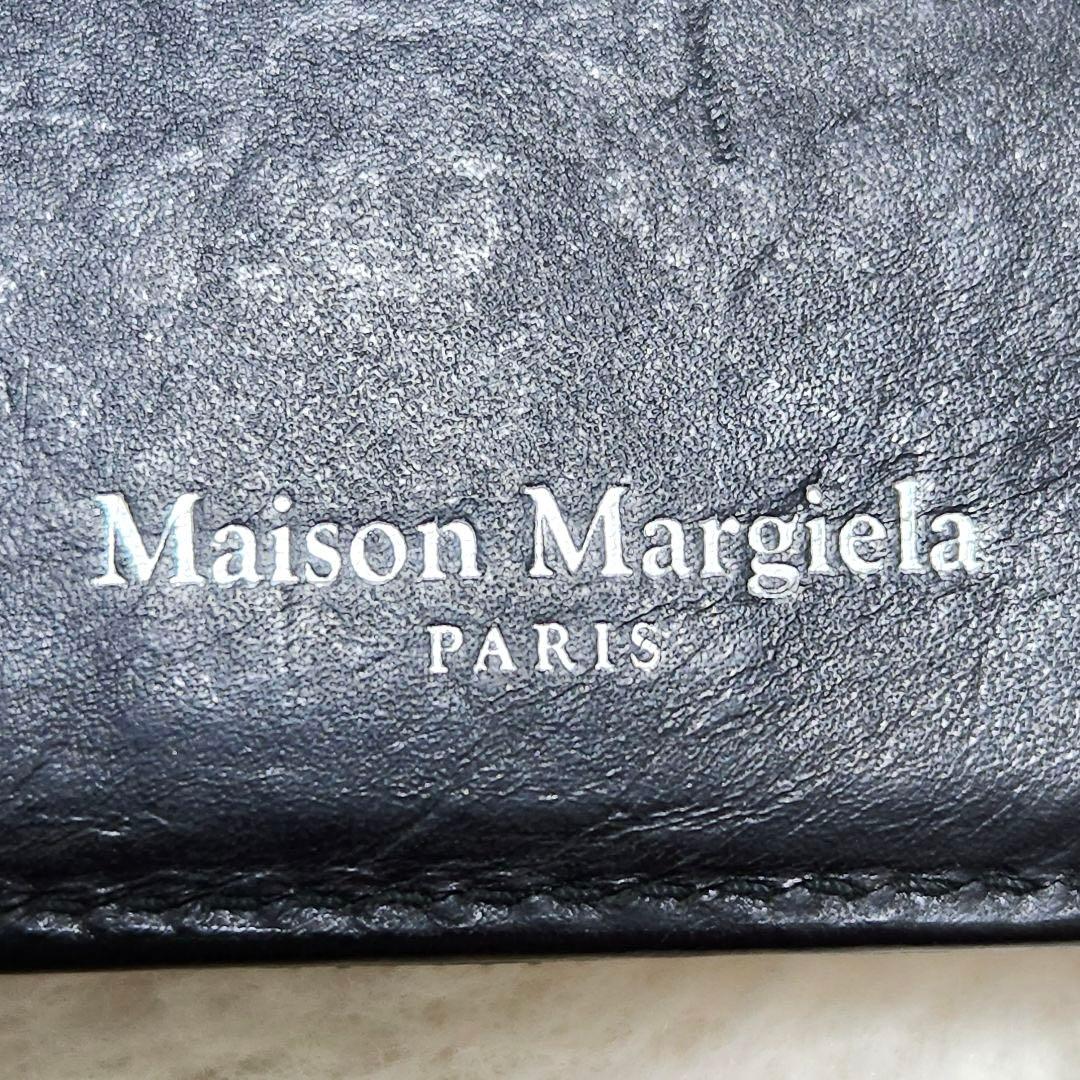 ✨極美品　正規品✨マルジェラ　二つ折り　小銭入れ　ステッチ　カレンダー　ブラック