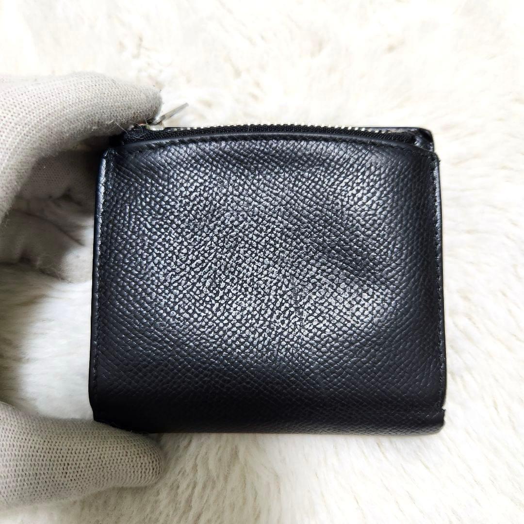✨極美品　正規品✨マルジェラ　二つ折り　小銭入れ　ステッチ　カレンダー　ブラック