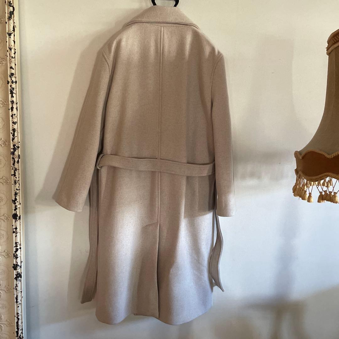 ZARA 白ベージュ ダブルブレスト チェスターコート 美品