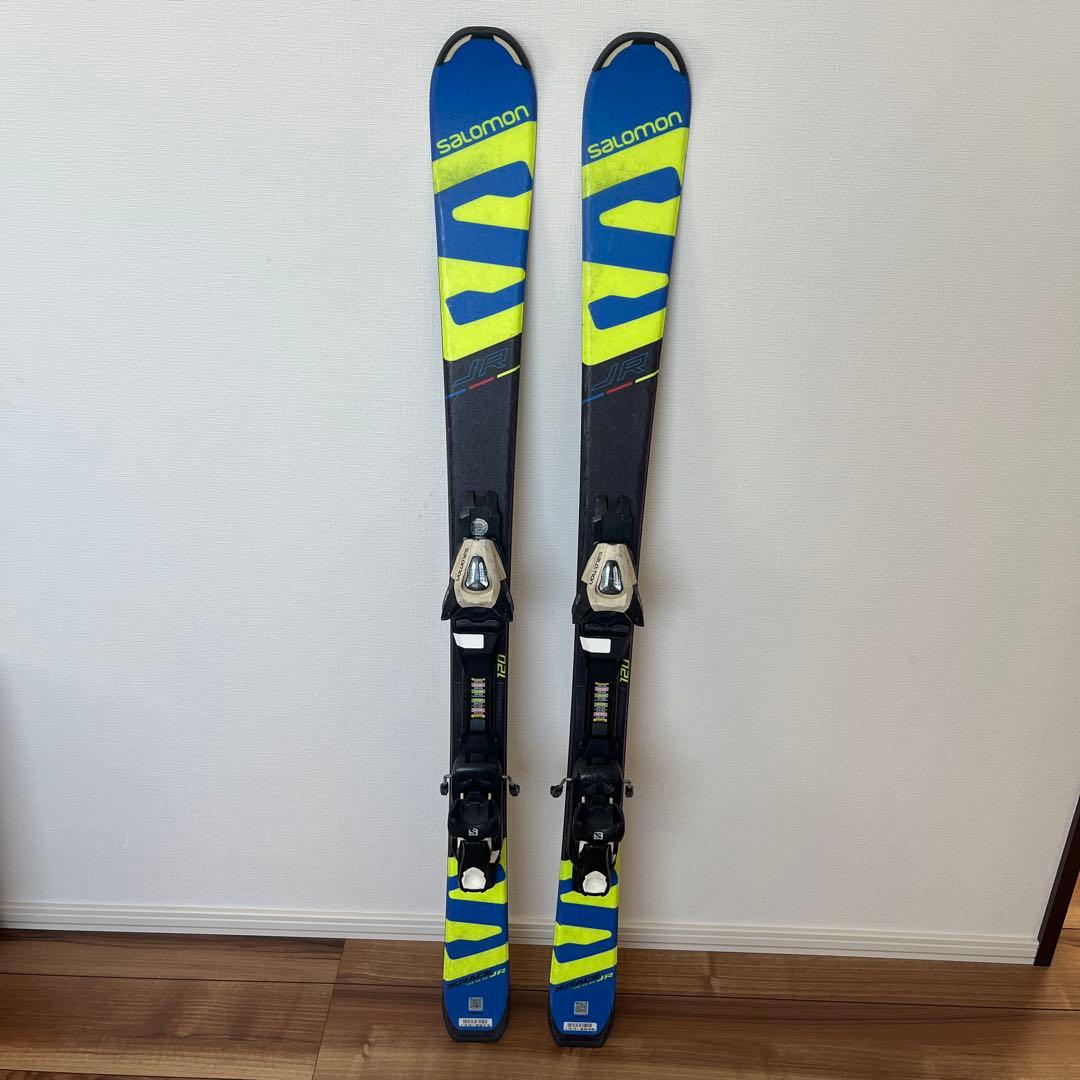 Salomon スキー板 青/黄 ビンディング付き