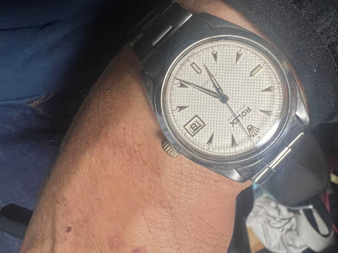 ロレックスオイスターデイトプレジョン　純正デベソリベット着お豆腐