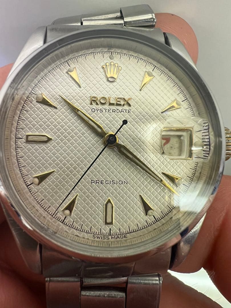 ロレックスオイスターデイトプレジョン　純正デベソリベット着お豆腐