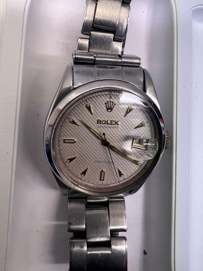 ロレックスオイスターデイトプレジョン　純正デベソリベット着お豆腐