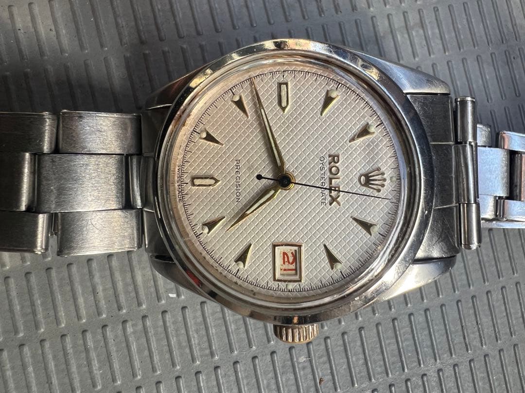 ロレックスオイスターデイトプレジョン　純正デベソリベット着お豆腐