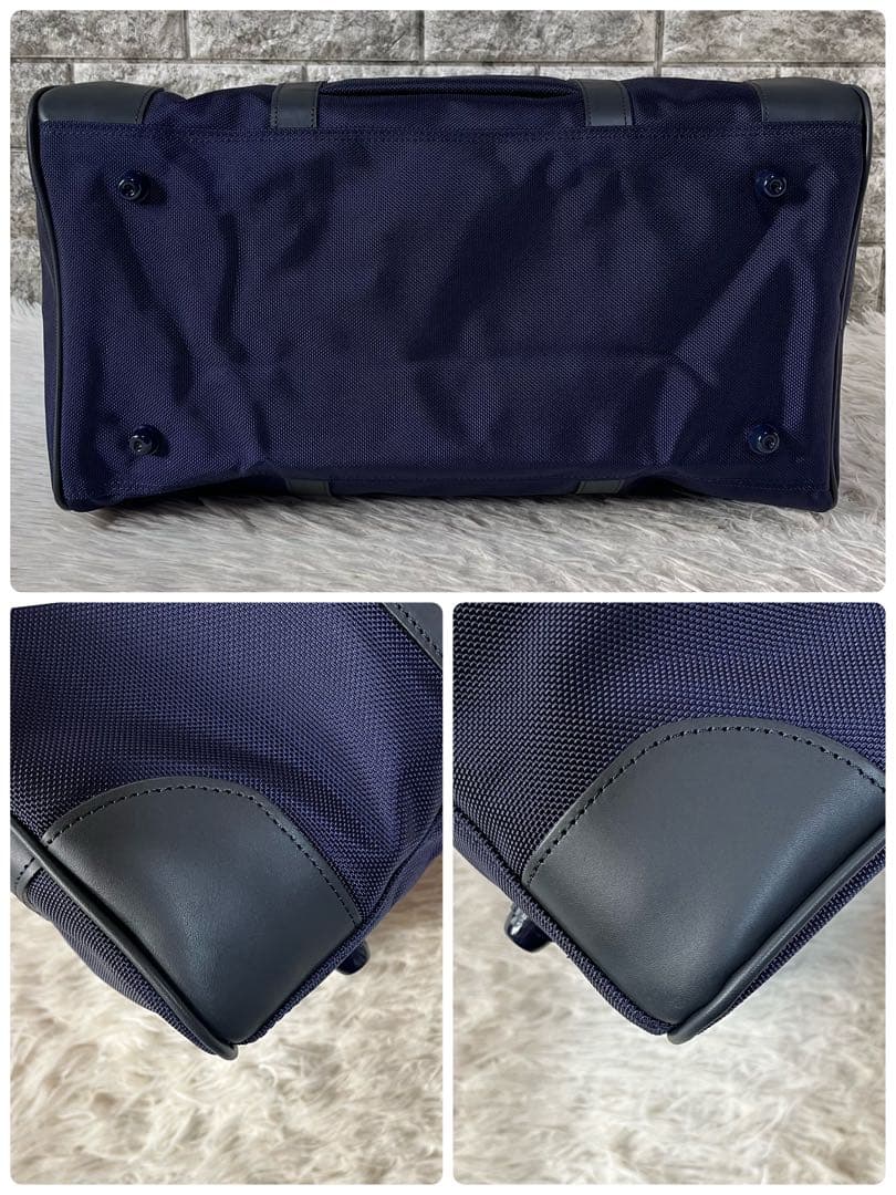 【新品未使用】バーニーズニューヨーク　ナイロン　レザー　2way ボストンバッグ