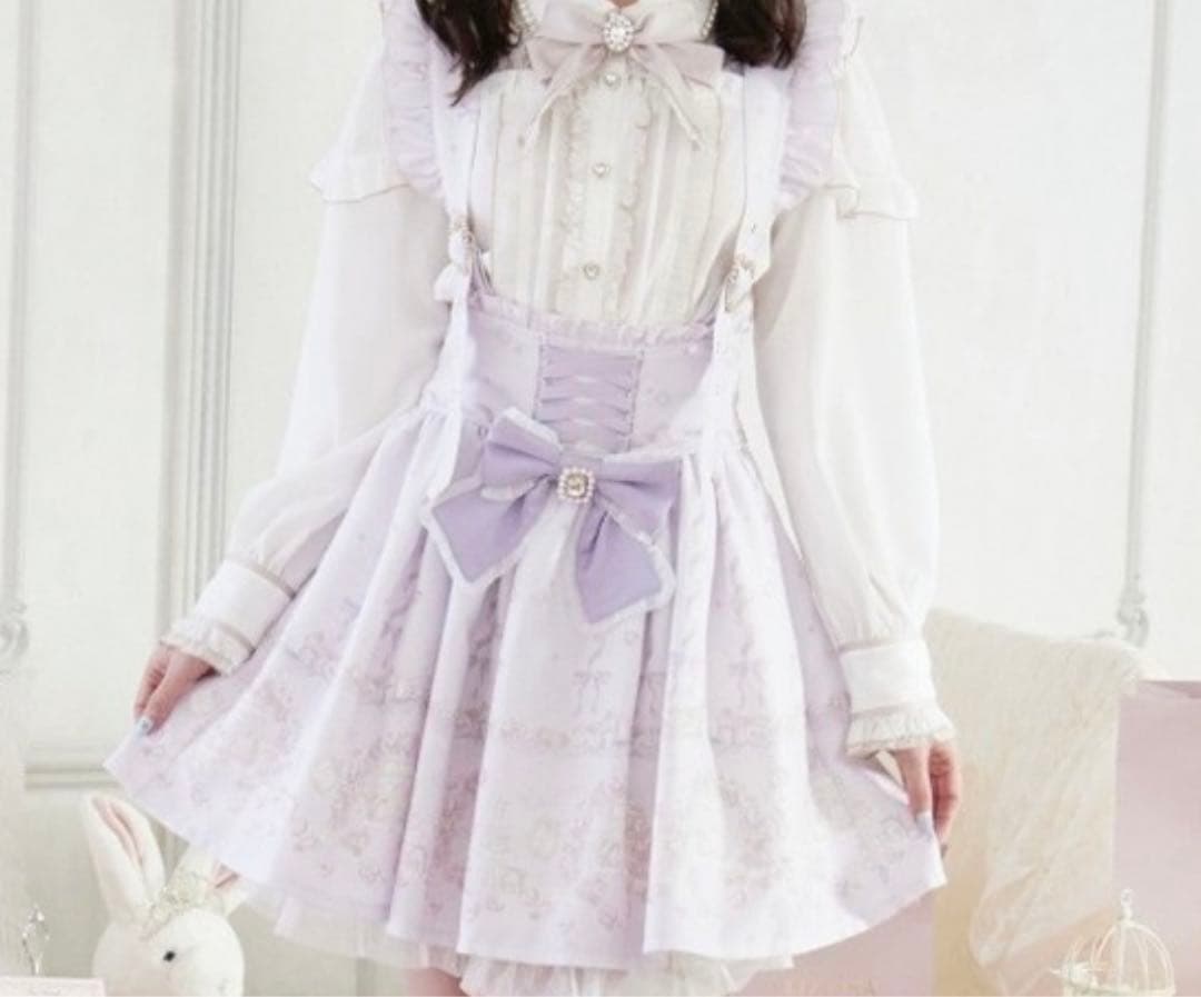 LIZLISA スカート Girls Party柄 パープル