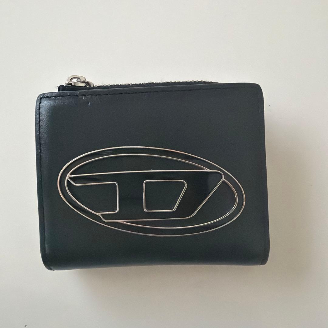 DIESEL 黒 レザー 二つ折り財布