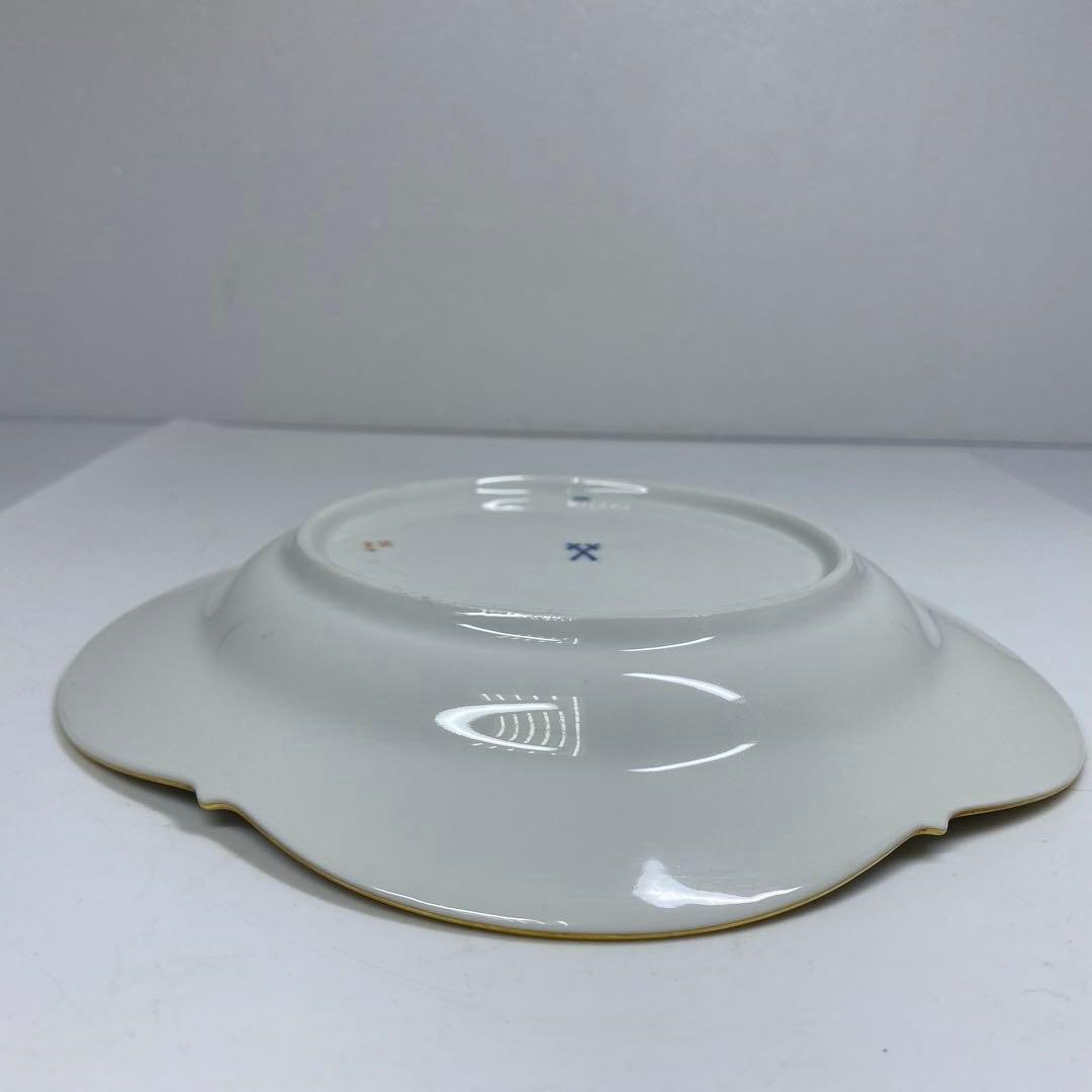 マイセン　現代花プレートB 幅約20.6㎝　東さ7-0202②