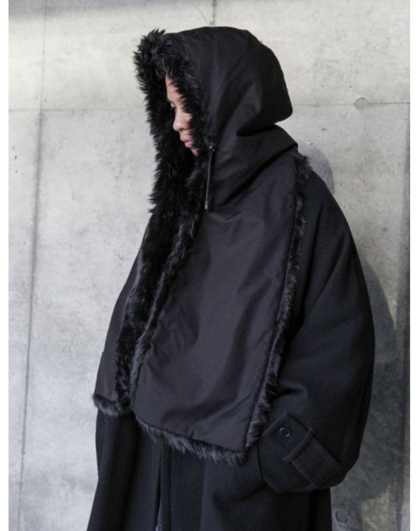 almostblack21aw　BOA HOOD STOLE