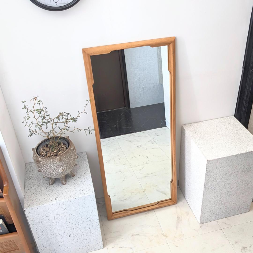 70-80s ビンテージ ウォールミラー 壁掛け鏡 ラスティック モダン