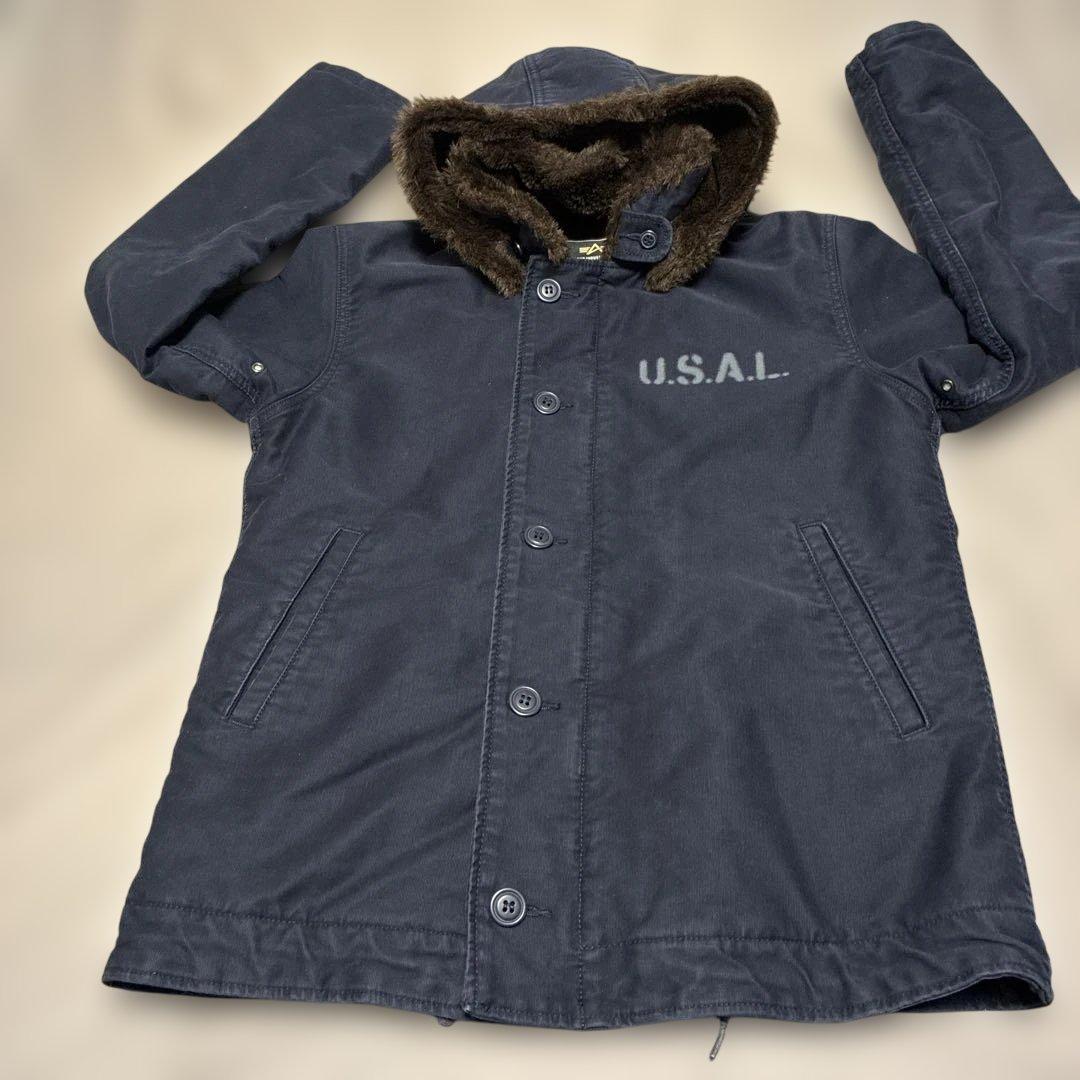 ケンALPHA N-1フード付きミリタリーLサイズ U.S.A.L.