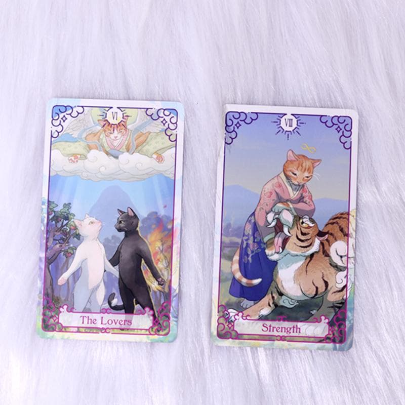 【正規品タロットカード】韓国の超希少インディーズ✨猫×ファンタジー×古典アート