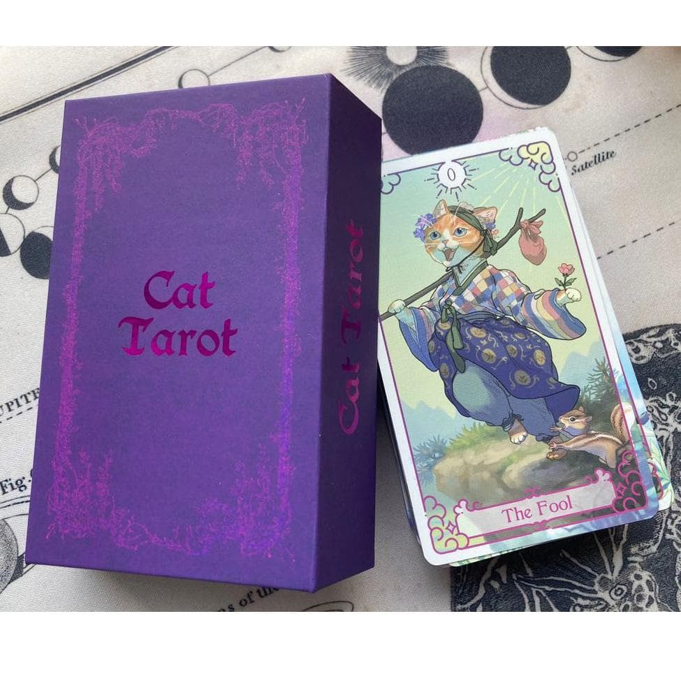 【正規品タロットカード】韓国の超希少インディーズ✨猫×ファンタジー×古典アート