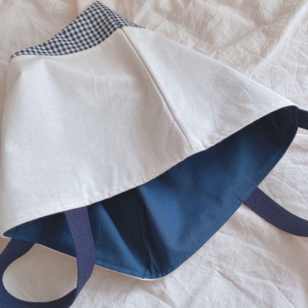 ハンドメイド　4点セット　入園入学グッズ　くるま　ネイビー　チェック　シンプル