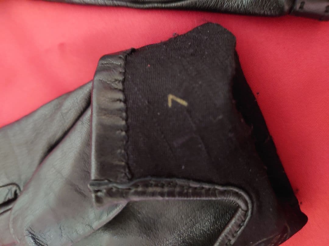 エルメス ラムレザー 手袋 Ｈロゴ シルバー金具 ブラック サイズ7