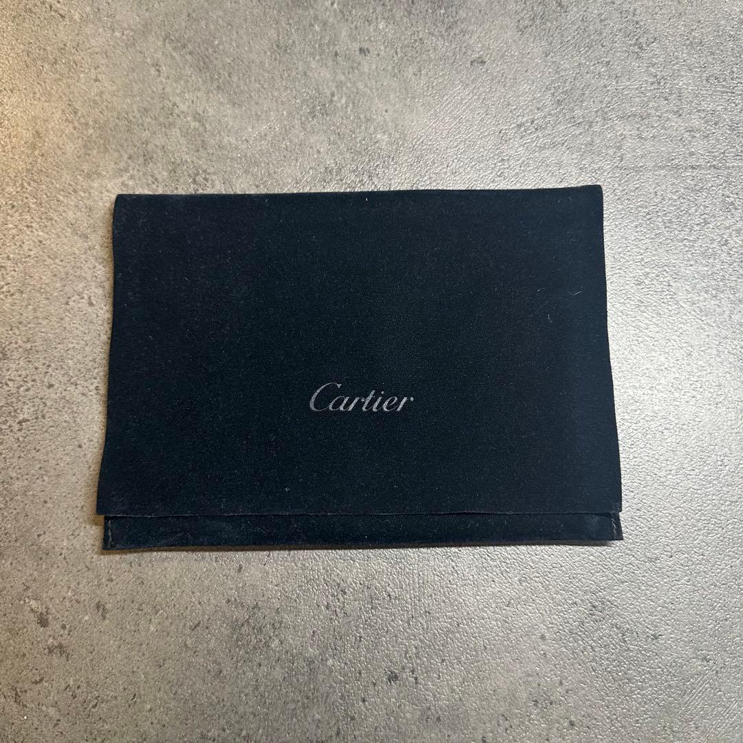 Cartier マストライン　二つ折り財布　コンパクトウォレット　レザー　黒