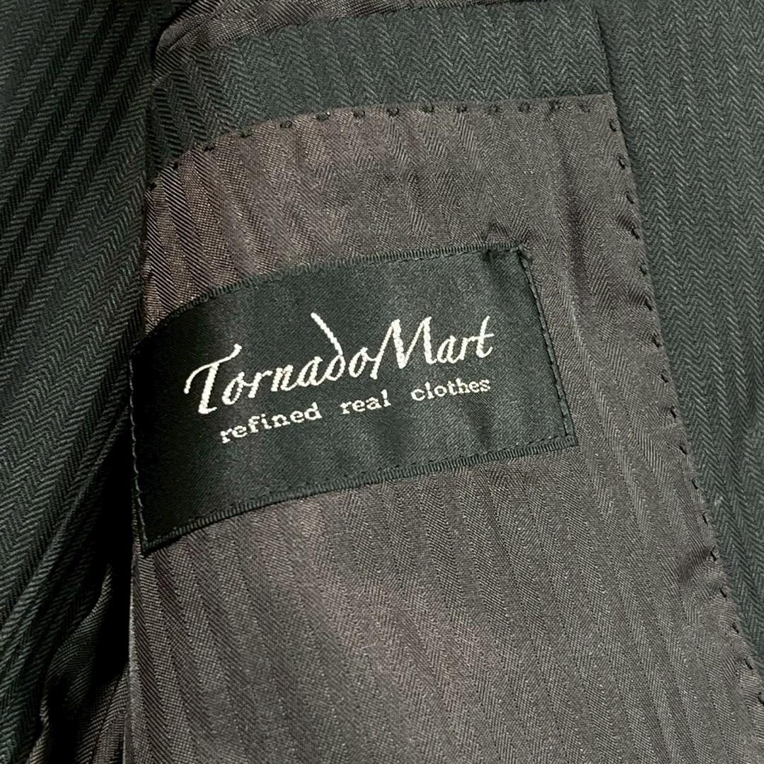 トルネードマート フレアパンツスーツ セットアップ ストライプ【L】ブラック