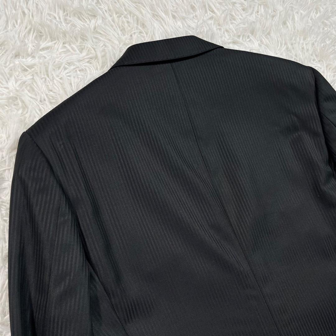 トルネードマート フレアパンツスーツ セットアップ ストライプ【L】ブラック