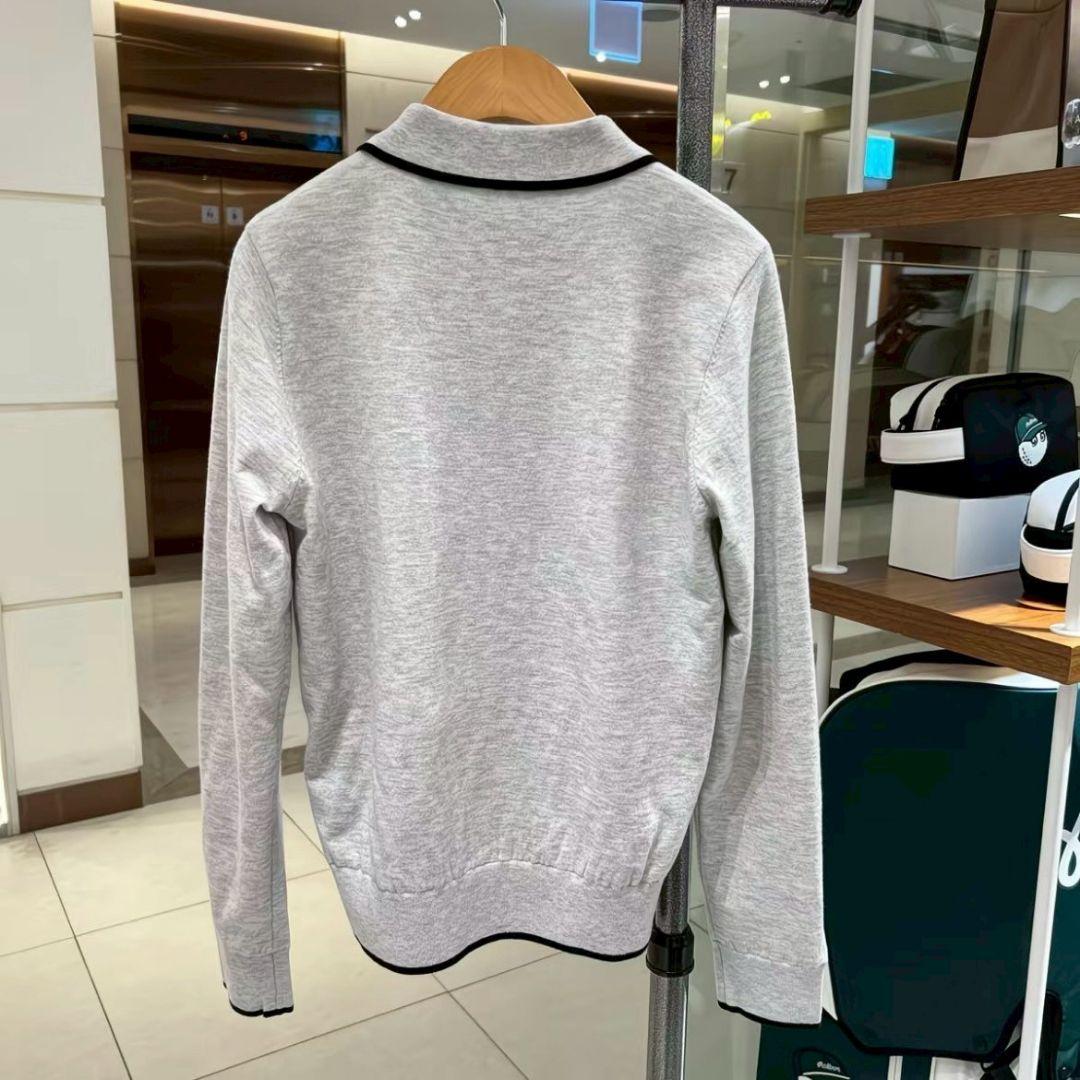 新品　マルボン　Malbon golf ゴルフ　裏地付トップス　グレー　Ｌ