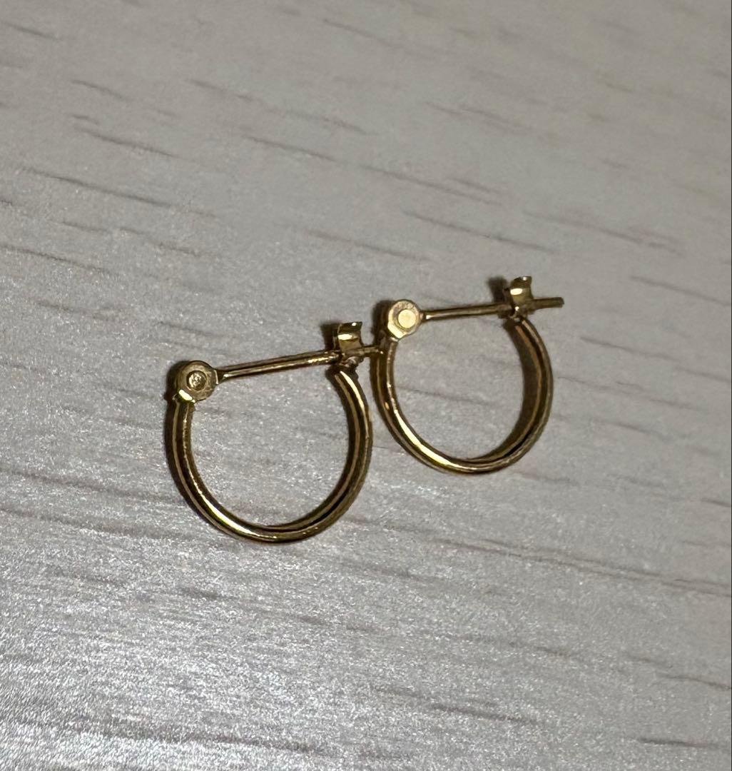 k18フープピアス 直径約1cm