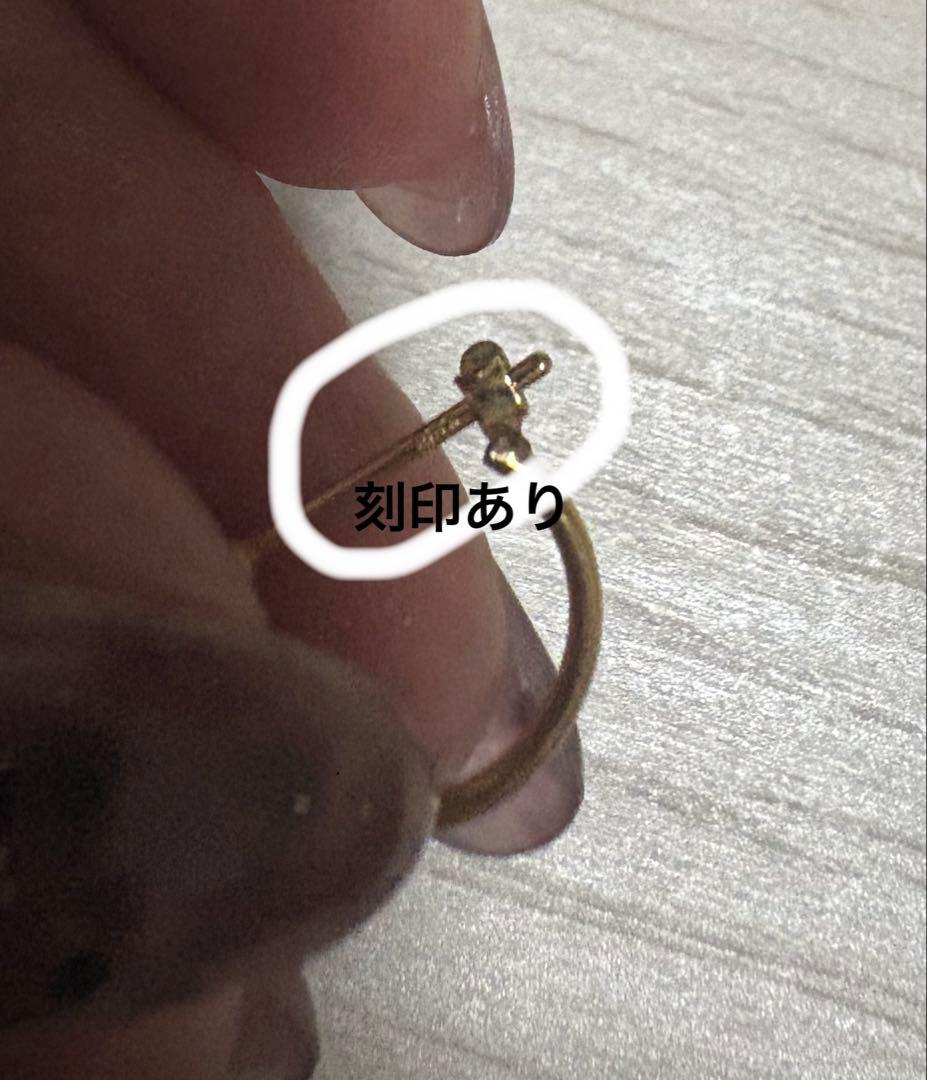 k18フープピアス 直径約1cm