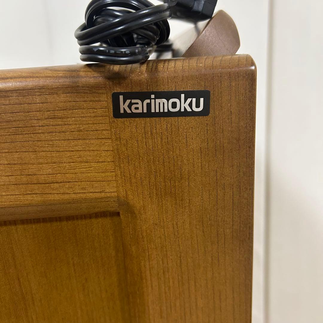 カリモク家具 電話台 FAX台 キャビネットコンセント付き karimoku