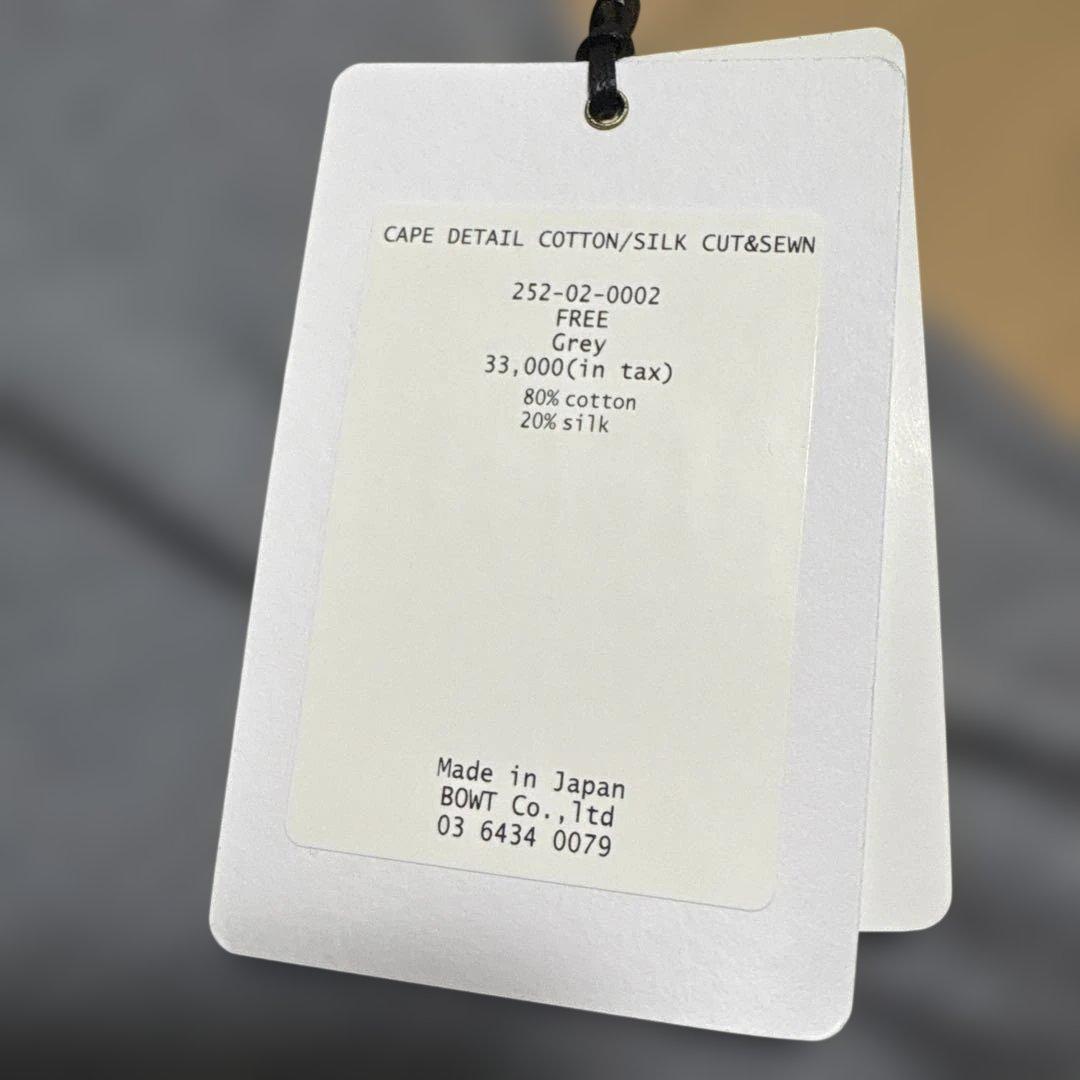 【BOWTE】CAPE DETAIL COTTON/SILK CUT&SEWN