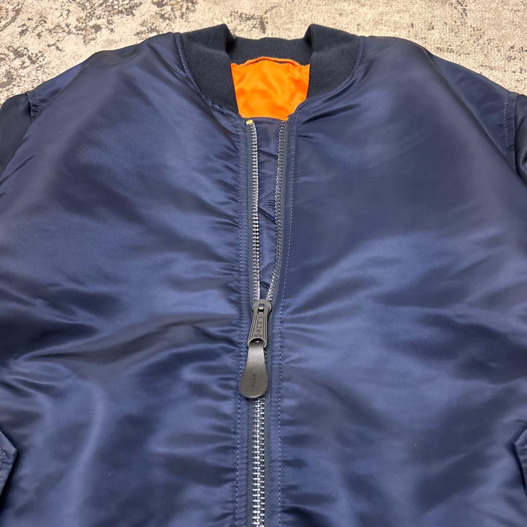 【美品】アルファ ALPHA MA-1 フライトジャケット ネイビー XLサイズ