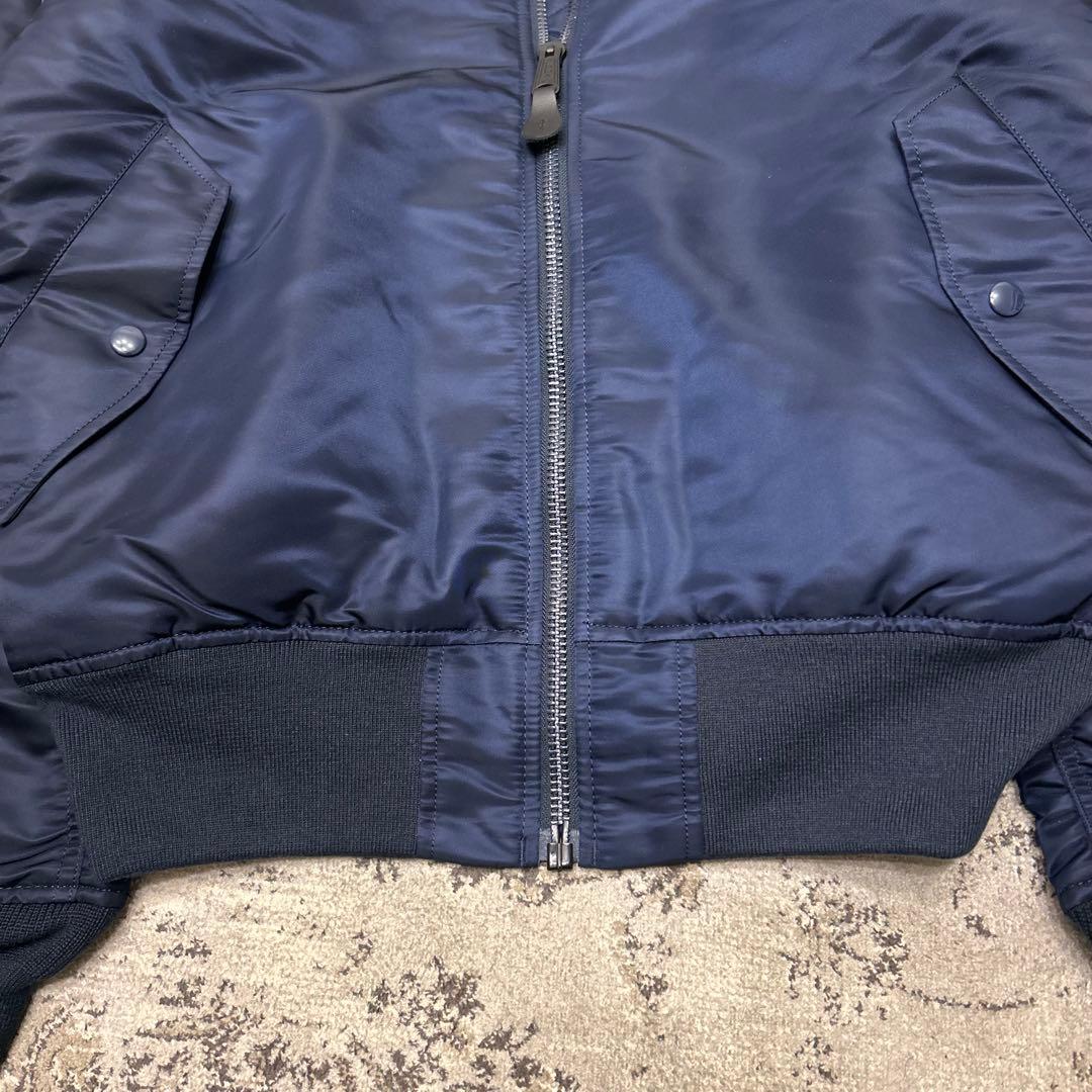 【美品】アルファ ALPHA MA-1 フライトジャケット ネイビー XLサイズ