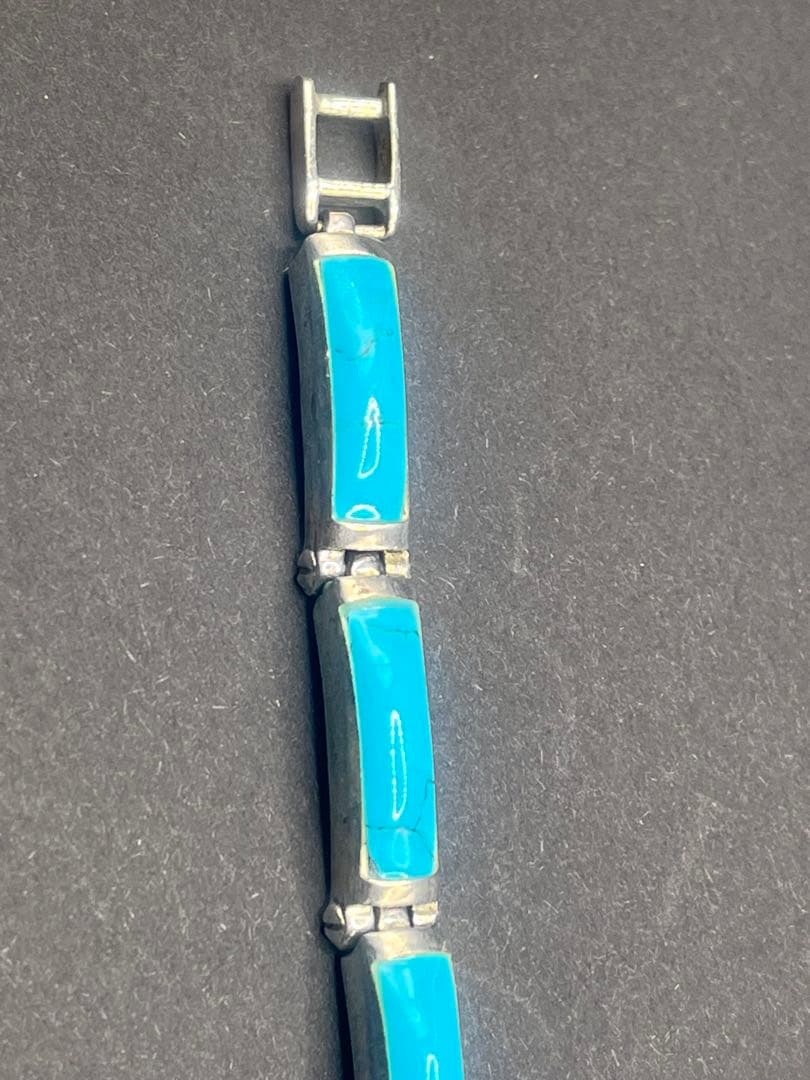 【激レア】シルバー925 ターコイズ？ バングル ブレスレット