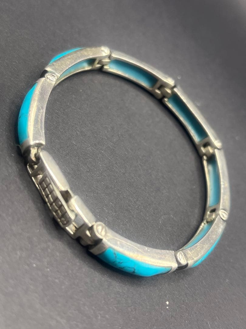 【激レア】シルバー925 ターコイズ？ バングル ブレスレット